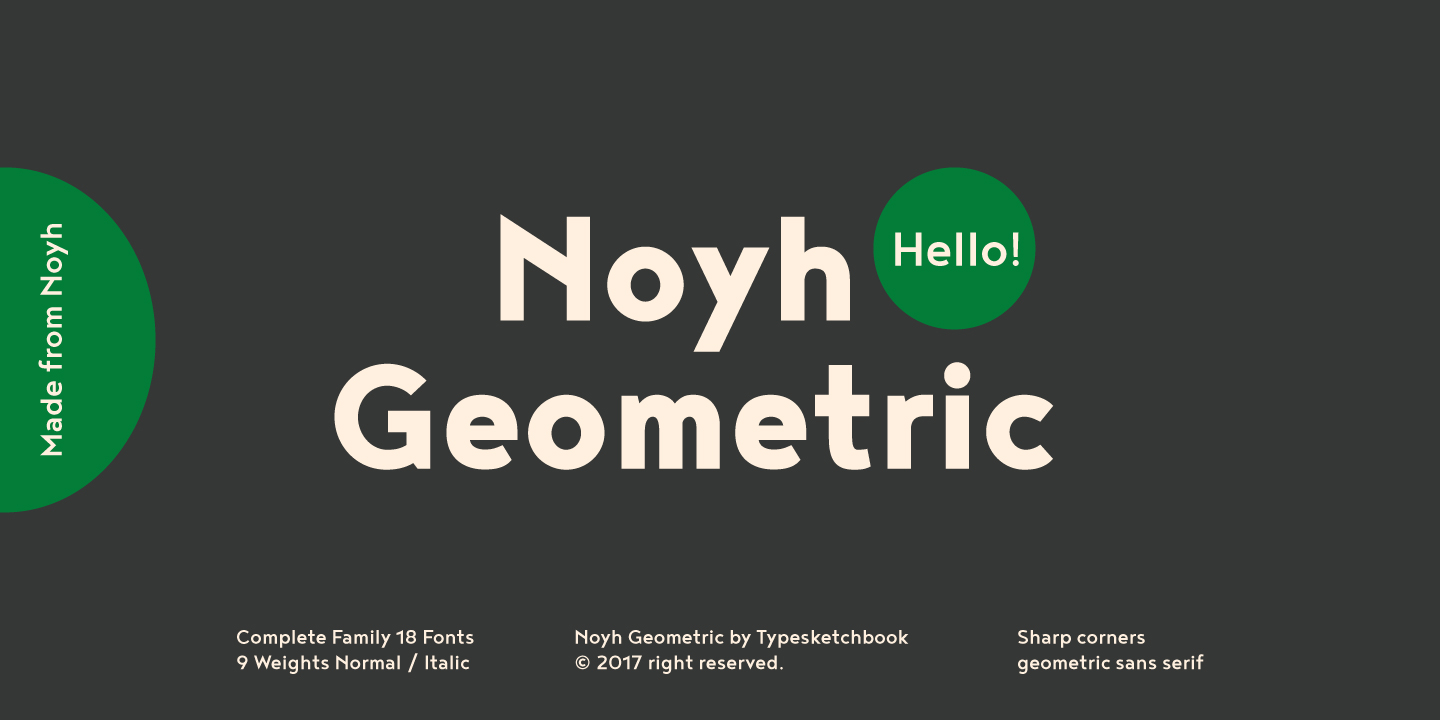 Noyh Geometric Font preview